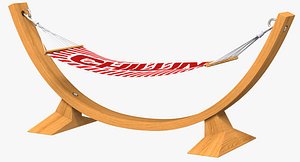hammock wooden arc frame 3D