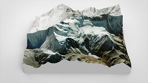 Mountain landscape Dhaulagiri Himalayas Nepal model