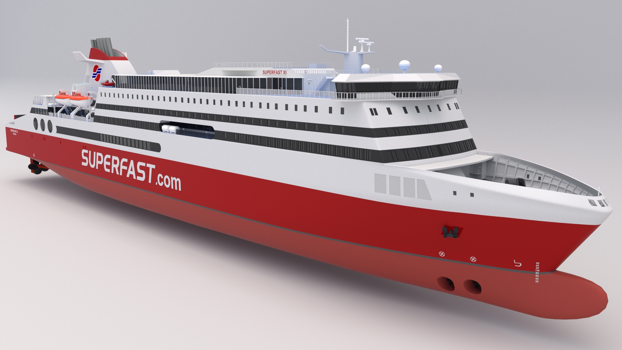 Schiff Superfast XI Superfast Ferries 3DModell TurboSquid 1693501