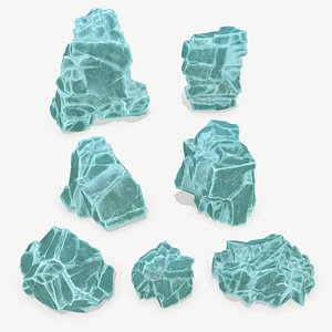 3D model ice rocks