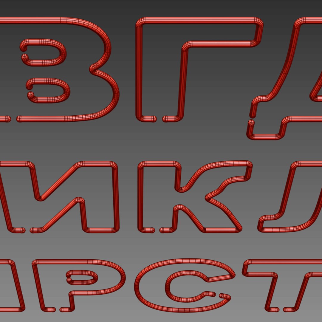 3D Light Modules Set 081 Neon Alphabet Model - TurboSquid 1798979