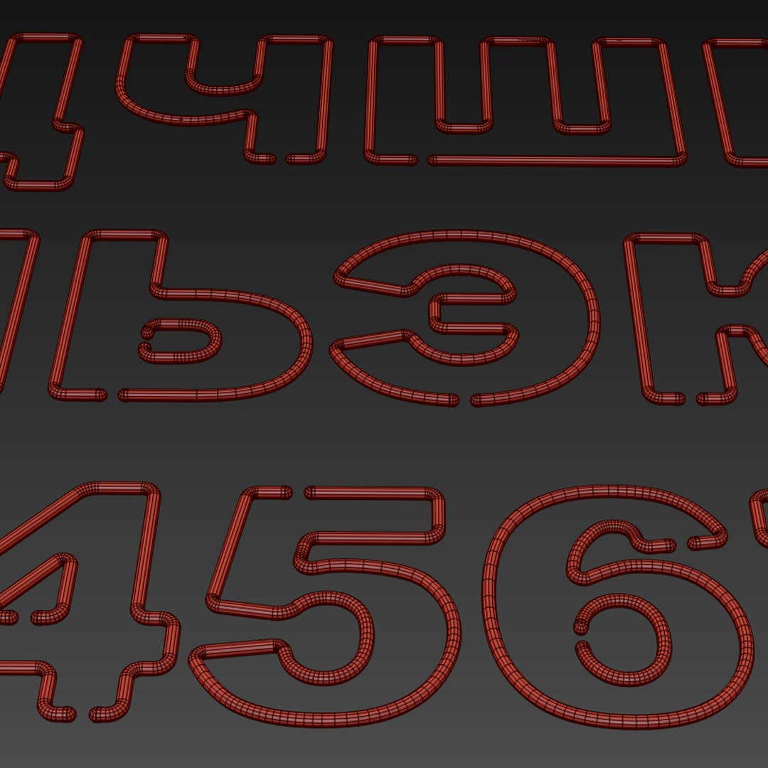 3D Light Modules Set 081 Neon Alphabet Model - TurboSquid 1798979