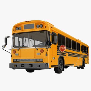 3D School Bus Generic 01 model