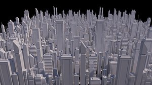20 buildings skyscrapers 3D model