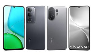 3D Vivo V60 5G Gray And Vivo Y50 Diamond Black model