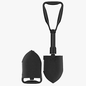 Hiking Shovel - Middle - Low Poly