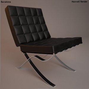 armchair barcelona 3d max