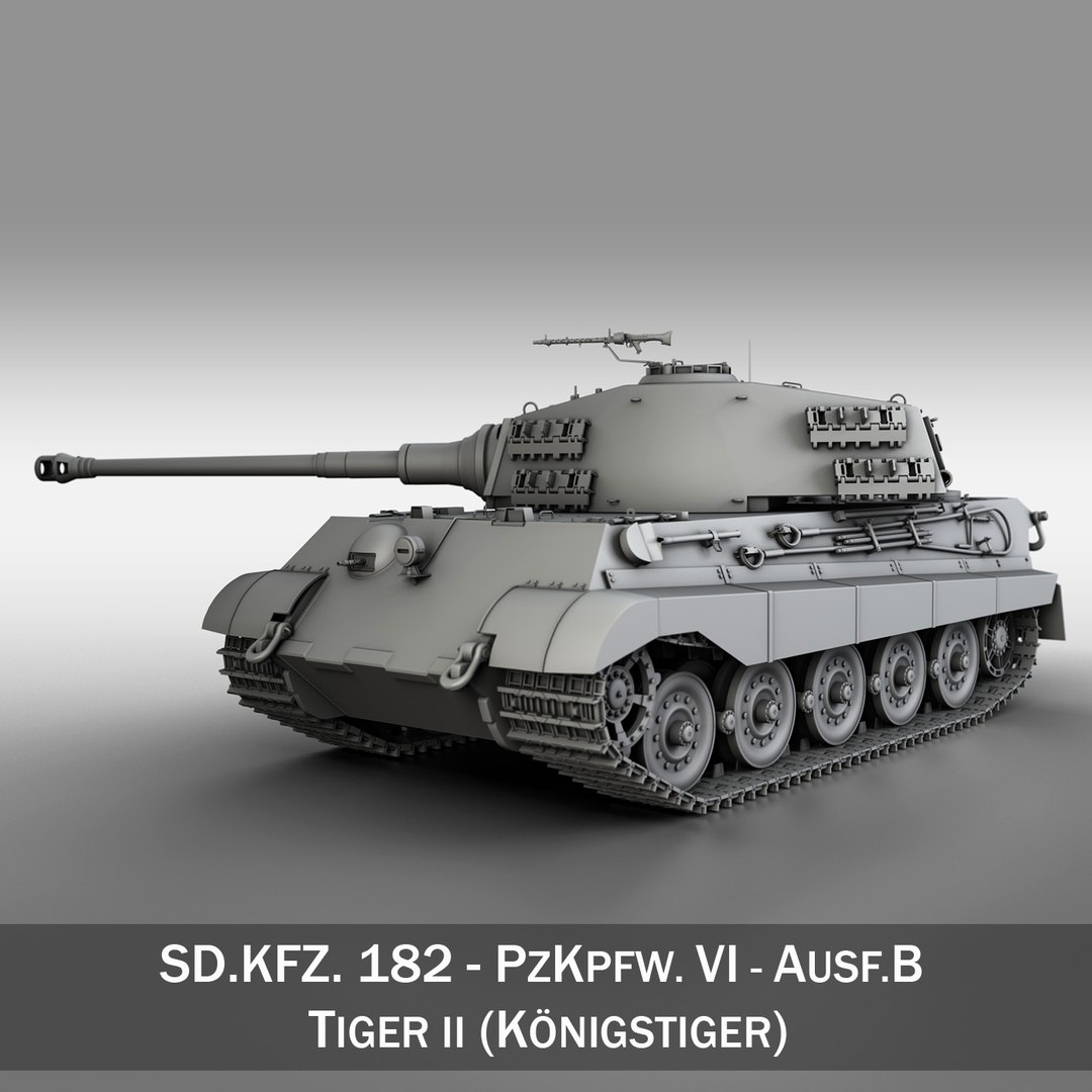 3d Sd Kfz 182 Tiger Ii Model