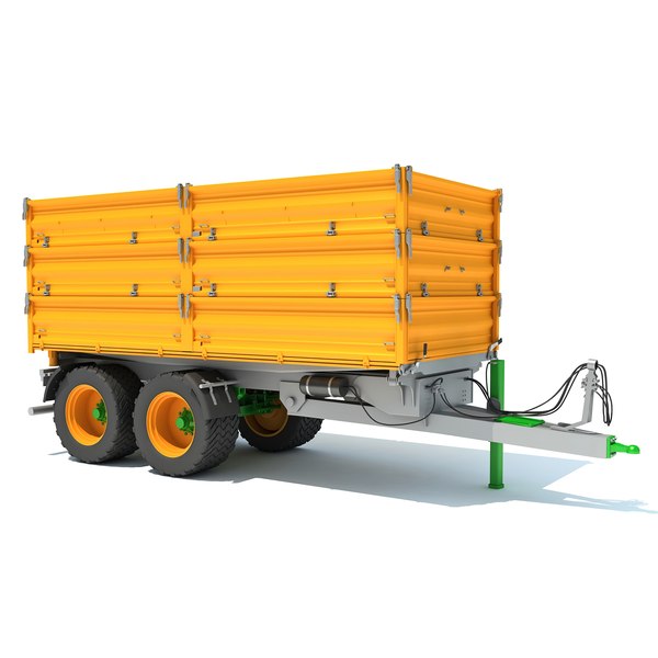 Farm Tractor Trailer 3D