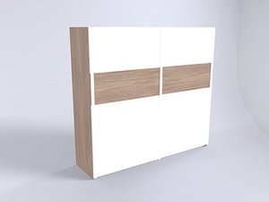 Dublin Sliding 2-Door Wardrobe WE 3D