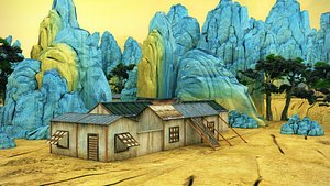 BlueGreen Landscape InkWashChina  Chinese Style ChinesePainting