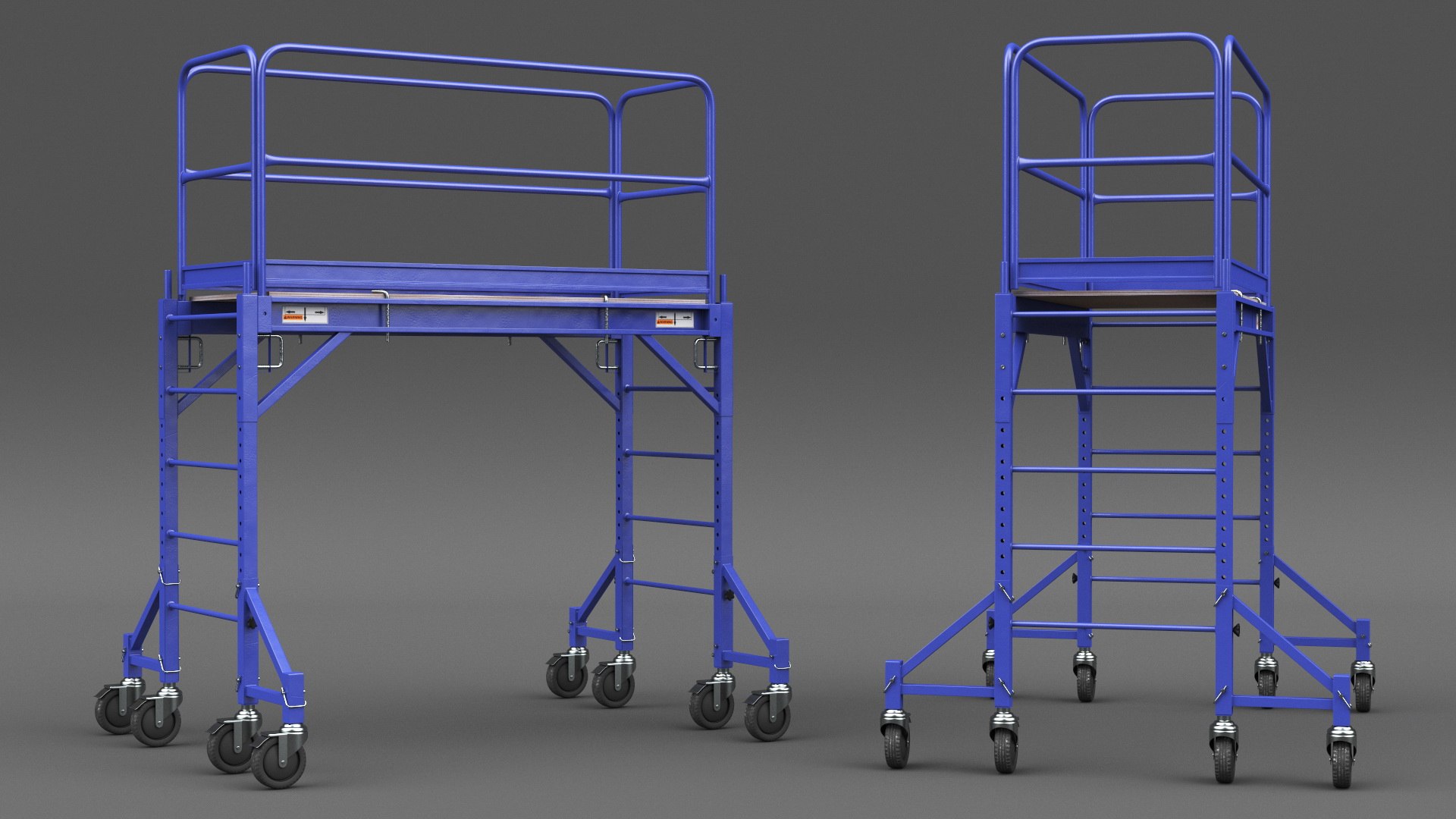 Rolling Scaffold Blue 3D Model - TurboSquid 2128808