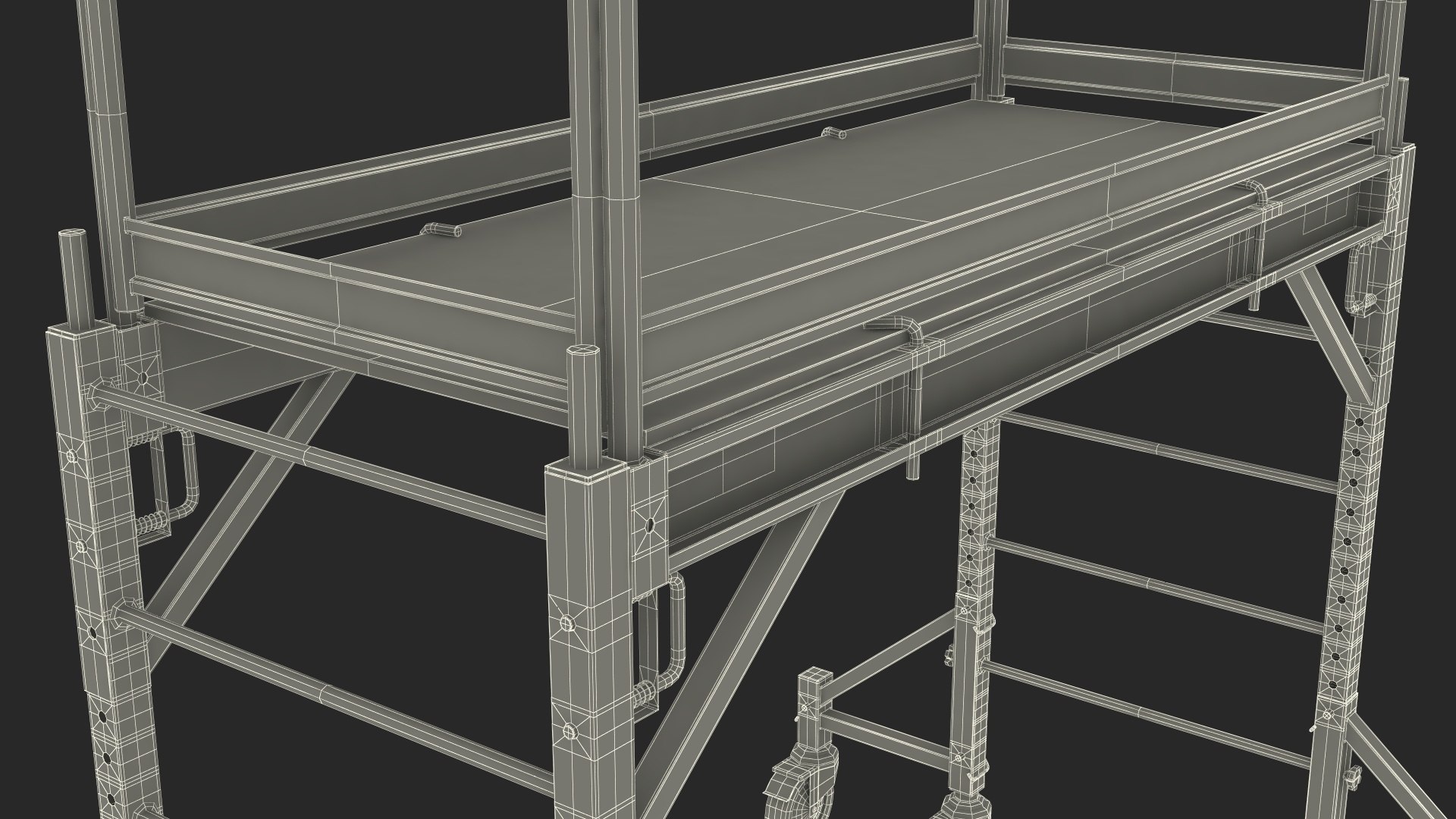 Rolling Scaffold Blue 3D Model - TurboSquid 2128808