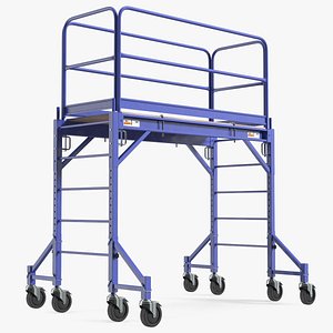 Rolling Scaffold Blue 3D model