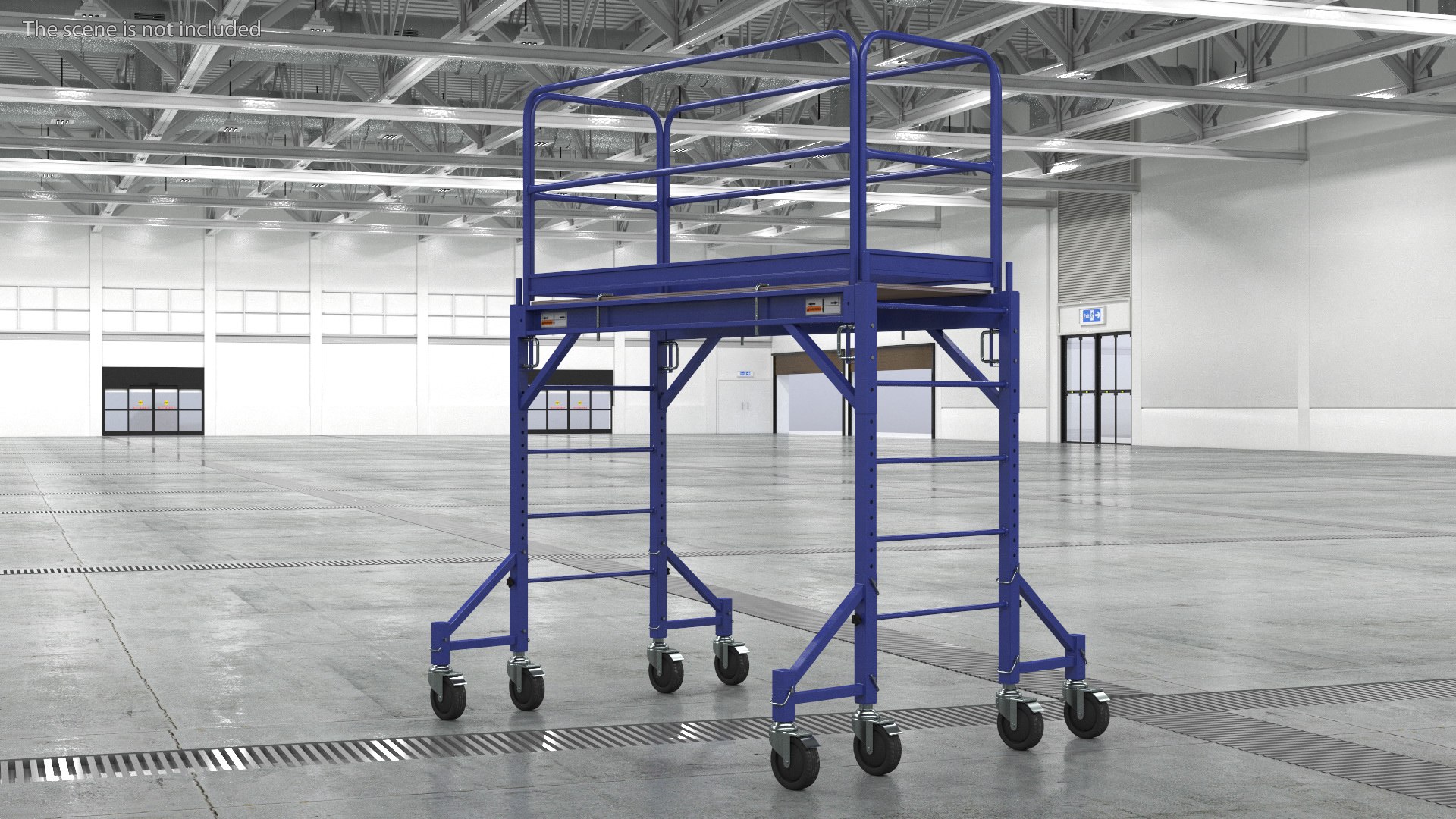 Rolling Scaffold Blue 3D Model - TurboSquid 2128808