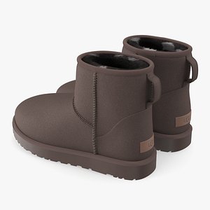 UGG Australia Womens Classic Mini Boots Fur Brown