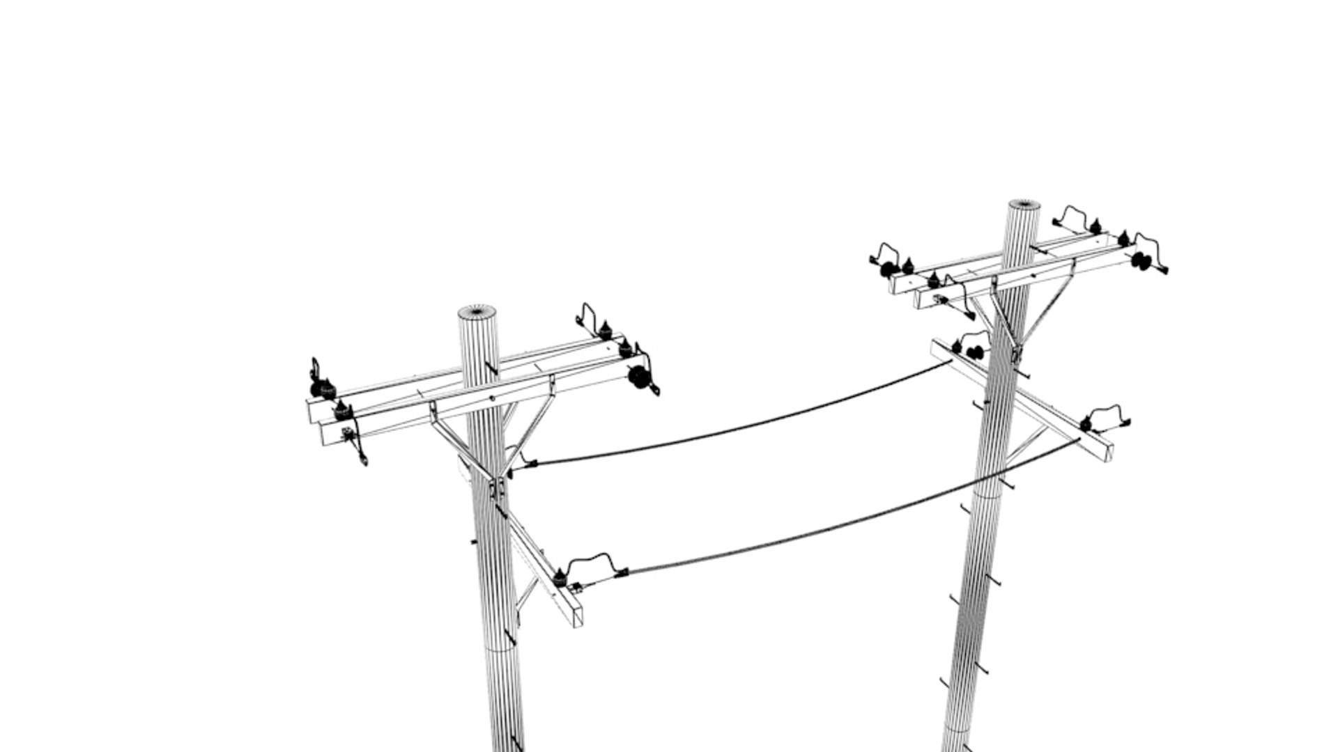 3D Telephone Pole - TurboSquid 1408276