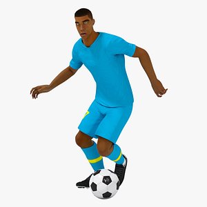 Black Soccer Player Animated HQ Standard License