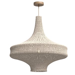 Restoration Hardware Liya Crochet Wide Pendant  Oatmeal 3D model