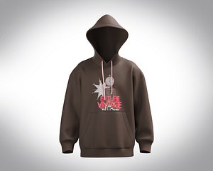 Mens Hoodie-Future Vintage 3D
