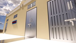 Electrical Substation 26m Building in Revit model