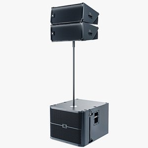 JBL Stage Speaker System Line Array Subwoofer 3D model