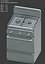 Gasherd alte postsowjetische 2 Brenner PBR Low-Poly spielbereit