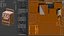 Gasherd alte postsowjetische 2 Brenner PBR Low-Poly spielbereit
