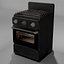 Gasherd alte postsowjetische 2 Brenner PBR Low-Poly spielbereit