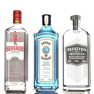 Gin Alcohol Collection Bombay Beefeater Aviation