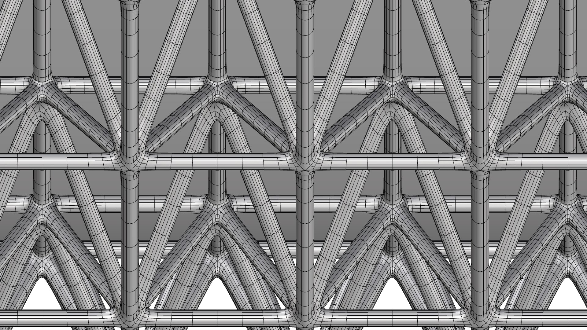 Space Truss Structure Wave 3D model - TurboSquid 2157840