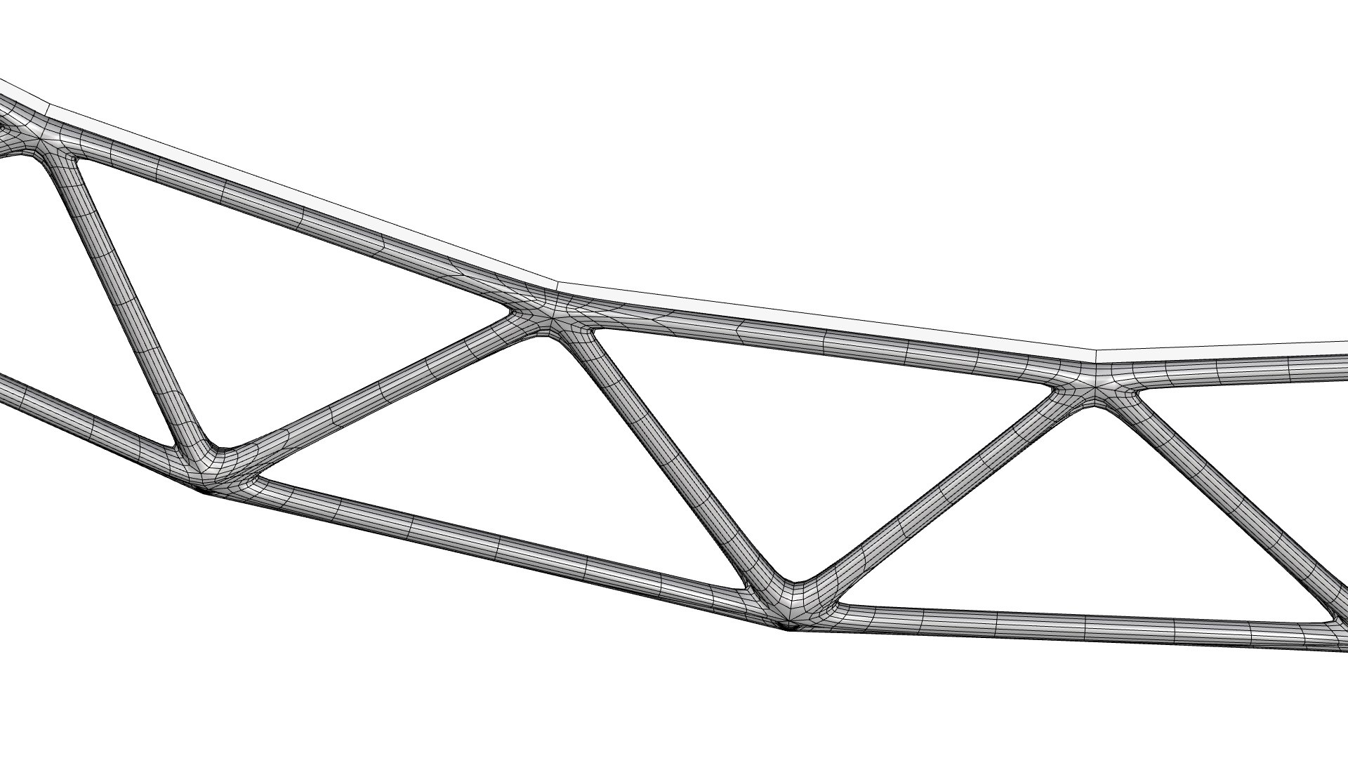 Space Truss Structure Wave 3D model - TurboSquid 2157840