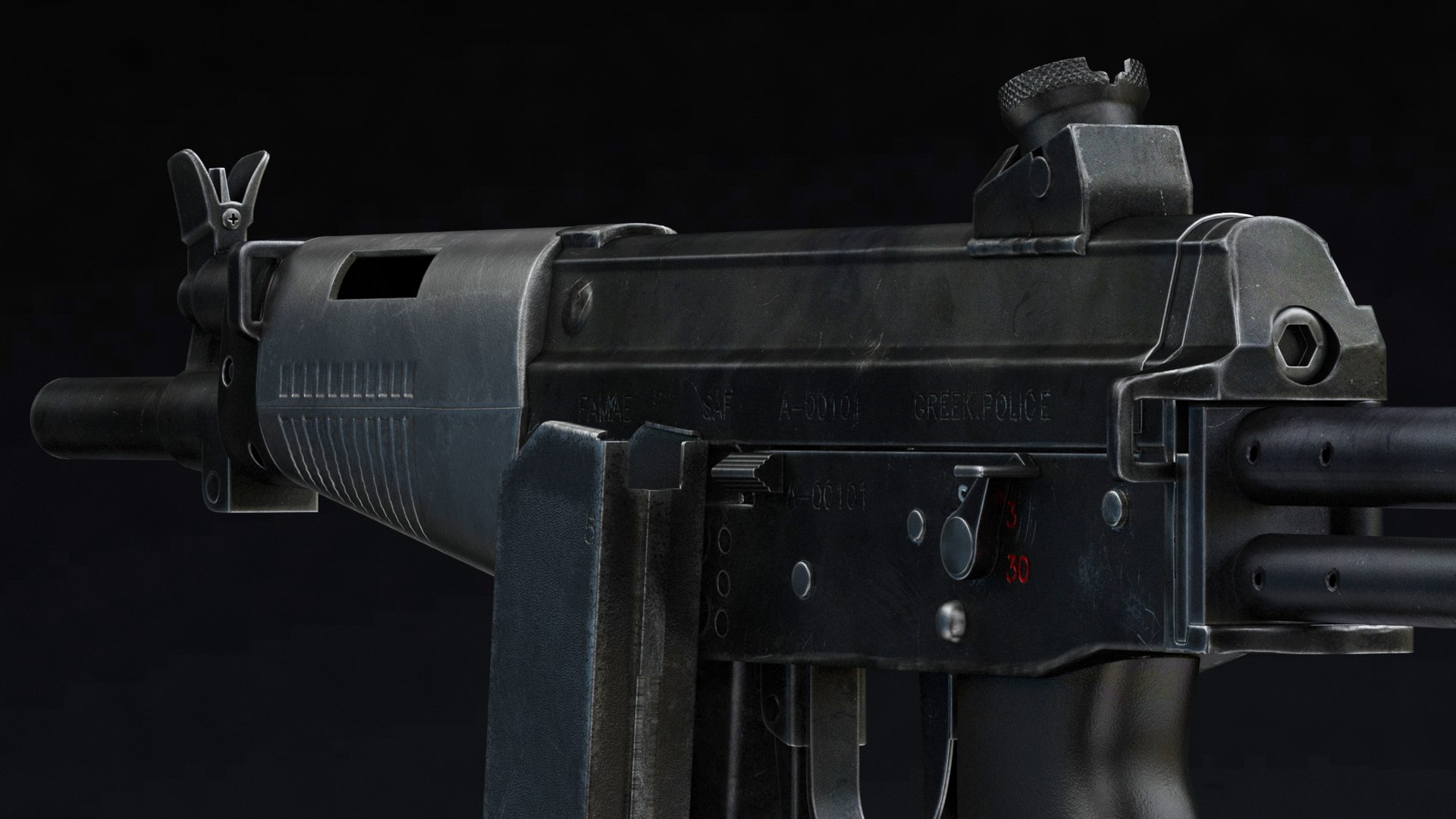 FAMAE SAF Low Poly 3D Model - TurboSquid 1874966
