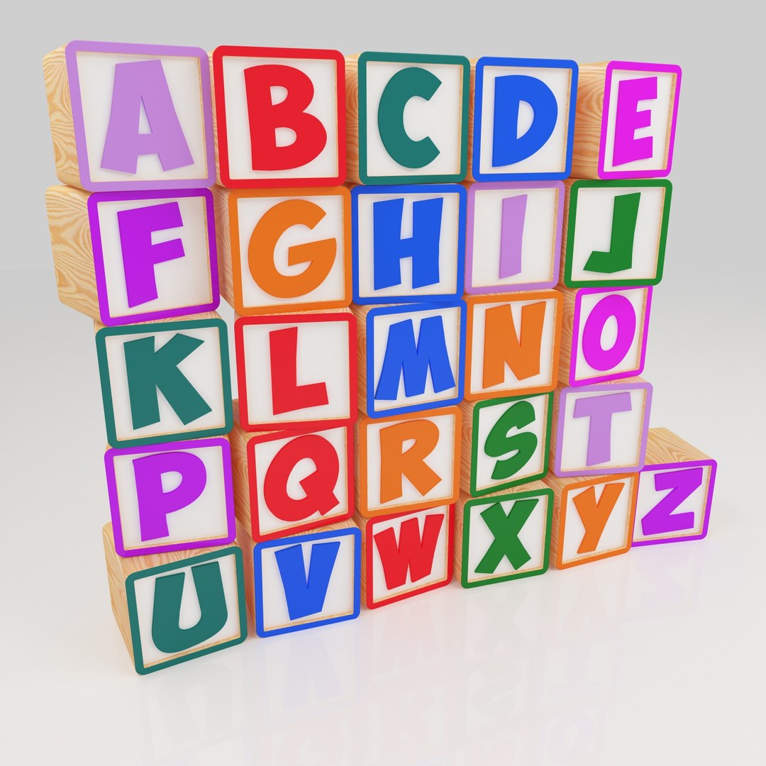 3ds Wooden Blocks Alphabet