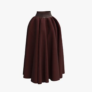 Skirt Medieval Fabric & Leather Belt 01