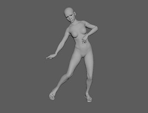 3D Female Dance Motion Capture Animation  Mocap FBX model