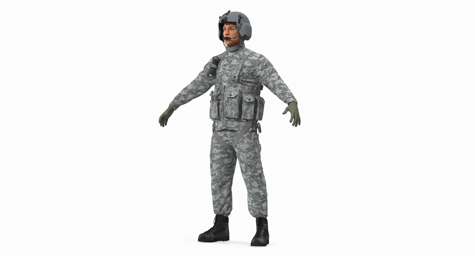 3D Model Helicopter Pilot Rigged Camo TurboSquid 1488201