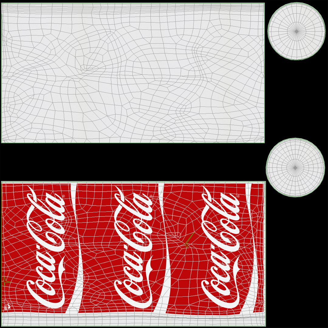 3d model crumpled drink cup coca cola