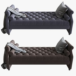 3d tufted sofa bed model