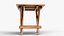 3D Wooden Folding Table Compact Outdoor  Indoor 3D Model