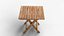 3D Wooden Folding Table Compact Outdoor  Indoor 3D Model
