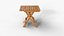 3D Wooden Folding Table Compact Outdoor  Indoor 3D Model
