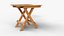 3D Wooden Folding Table Compact Outdoor  Indoor 3D Model