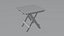 3D Wooden Folding Table Compact Outdoor  Indoor 3D Model