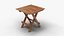 3D Wooden Folding Table Compact Outdoor  Indoor 3D Model