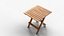 3D Wooden Folding Table Compact Outdoor  Indoor 3D Model