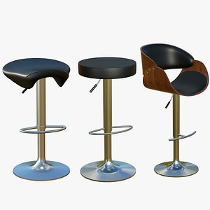 3D Bar Stool Chair V9 model