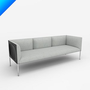 3dsmax hollow 3-seat sofa 202