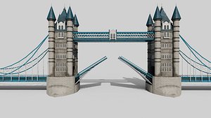 Low Poly London Tower Bridge Landmark