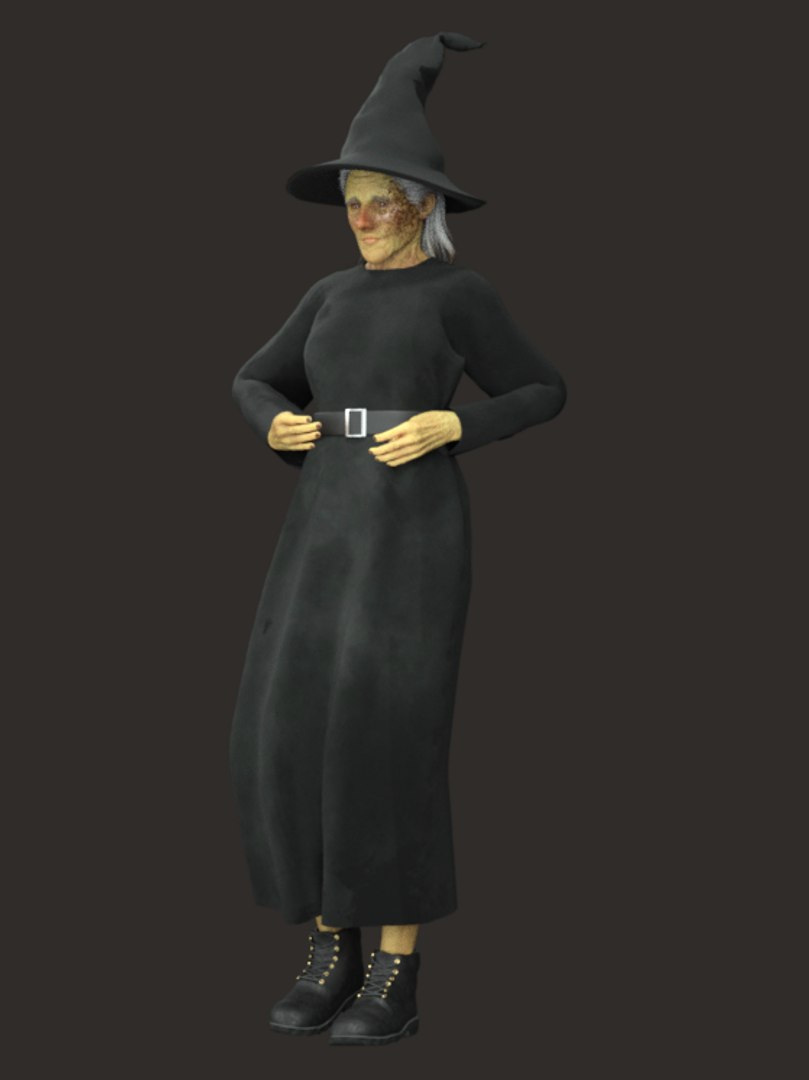 Realistic Rigged Terrible Witch Woman Character 3D Model 3D Model ...